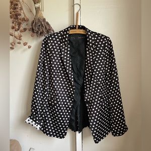 Zara Basic polka dot blazer